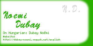 noemi dubay business card